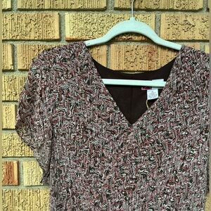 Vintage pink and brown dress